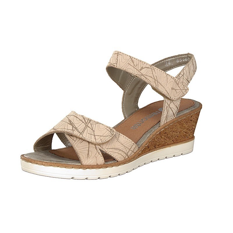 Sandalias Cunha Rieker R6252-60 Para Mulher - Bege